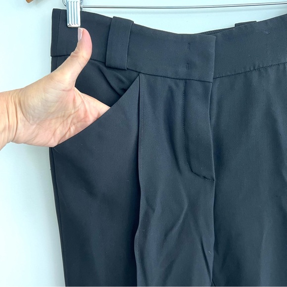 FENDI Black 100% Viscose High Rise Pleated Strength Pintuck Trousers Pants Sz 40 - Picture 4 of 16